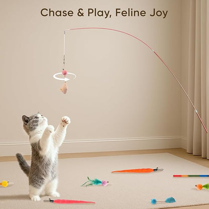 Cat Toys for Indoor Cats, 11 Packs Interactive Cat Wand Toy Set - Image 6
