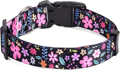 Mihqy Dog Collar with Bohemia Floral Tribal Geometric Patterns - Image 2