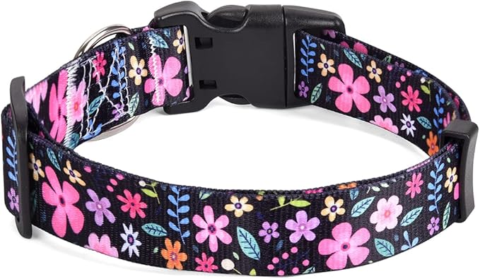 Mihqy Dog Collar with Bohemia Floral Tribal Geometric Patterns - Image 2