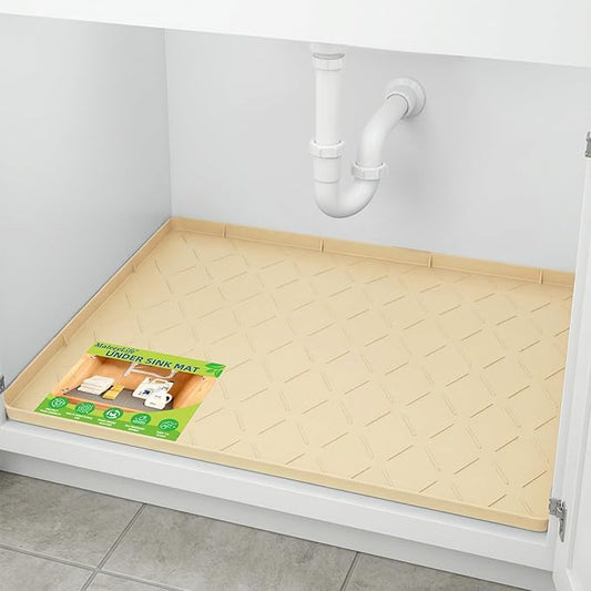 Mateeylife Under Sink Mats for Kitchen Waterproof 28"X19", Undersink by MateeyLife