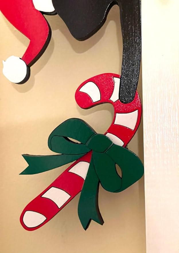 Christmas Door Topper Holiday Home Decor Funny Snowman Santa Claus Top Door - Image 4
