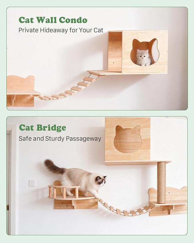 Cat Wall Shelves, 18 in 1 Cat Wall Furniture - Image 6