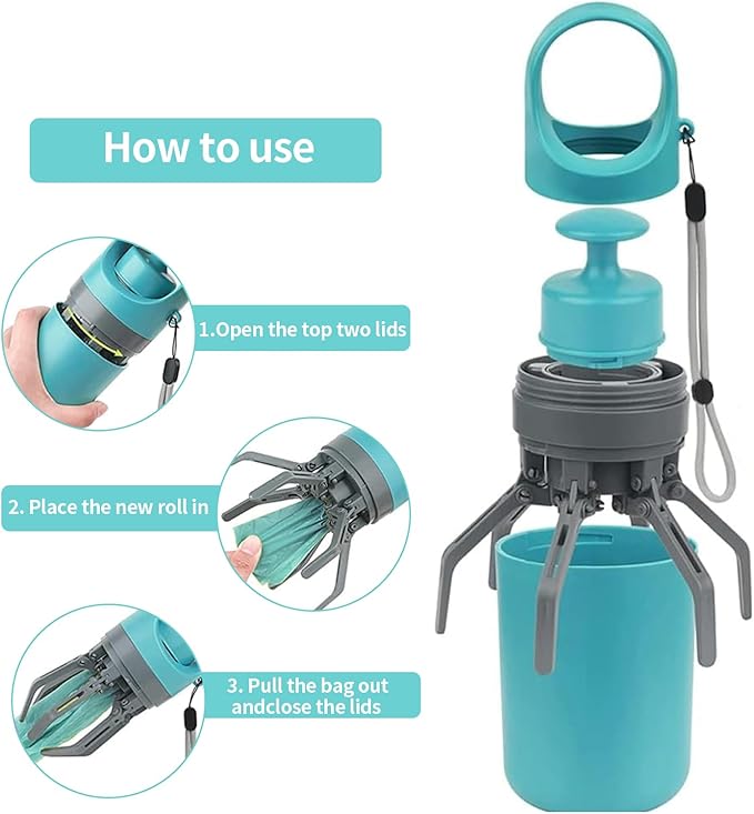 Dog Pooper Scooper, Portable No Touch Poop Scooper - Image 3