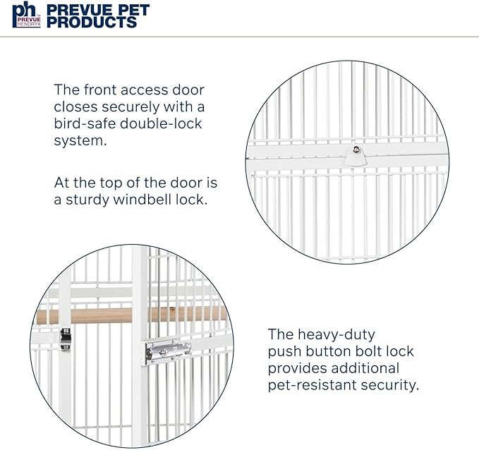 Prevue Pet Products Wrought Iron Select Bird Cage 3154C, Chalk White, 36-Inch - Image 4