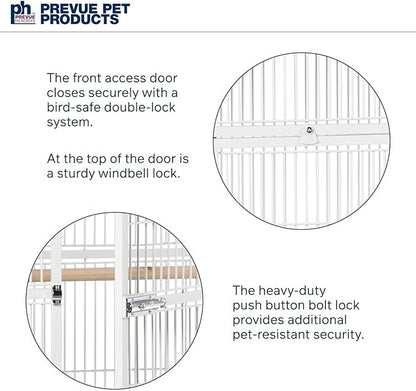 Prevue Pet Products Wrought Iron Select Bird Cage 3154C, Chalk White, 36-Inch - Image 4
