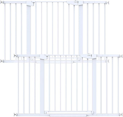 Cumbor 2 Pack 30-54" Baby Gate for Stairs, Dual Lock & Self-Closing Dog Gate by Cumbor