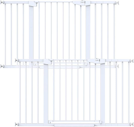 Cumbor 2 Pack 30-54" Baby Gate for Stairs, Dual Lock & Self-Closing Dog Gate by Cumbor