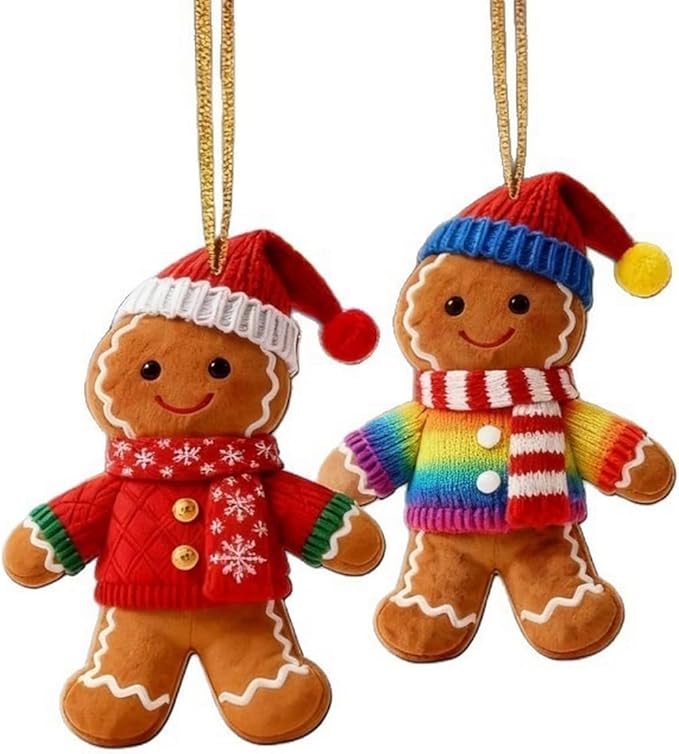 16 Pcs Gingerbread Man Ornaments - Image 5