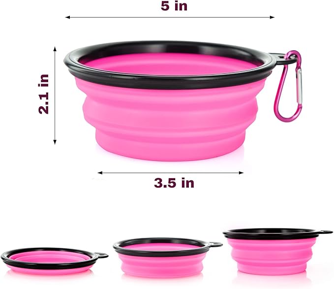 Dog Bowl Pet Collapsible Bowls, 2 Pack Collapsible Dog Water Bowls - Image 4