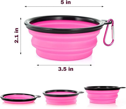 Dog Bowl Pet Collapsible Bowls, 2 Pack Collapsible Dog Water Bowls - Image 4