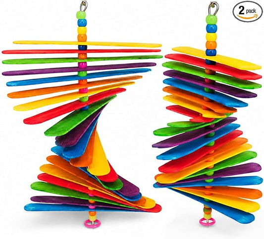 Bonka Bird Toys 867 Pk2 Big Stick 9.50" x 6", Medium Parrot Chew Cage Toy by BonkaBirdToys