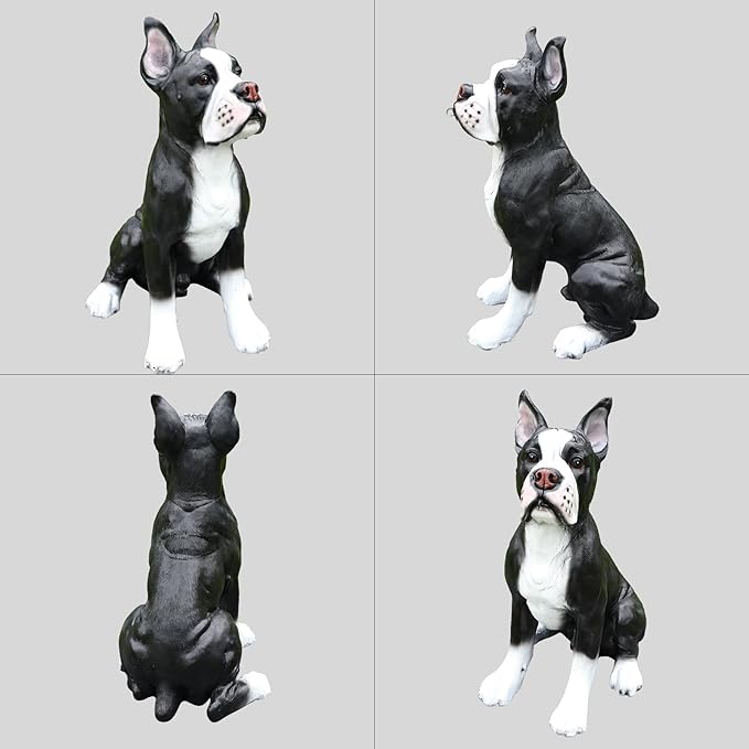 Boston Terrier Dog Garden Statue - Image 9