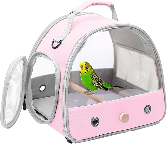 Bird Travel Carrier, Portable Small Bird Parrot Parakeet Carrier by halinfer