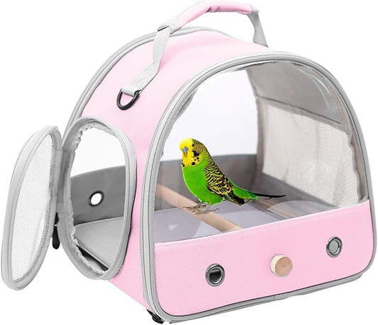 Bird Travel Carrier, Portable Small Bird Parrot Parakeet Carrier by halinfer