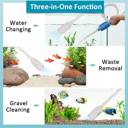 Fish Tank Gravel Cleaning Tools Aquarium Cleaner Hand Siphon Vacuum Pump Water - Image 3