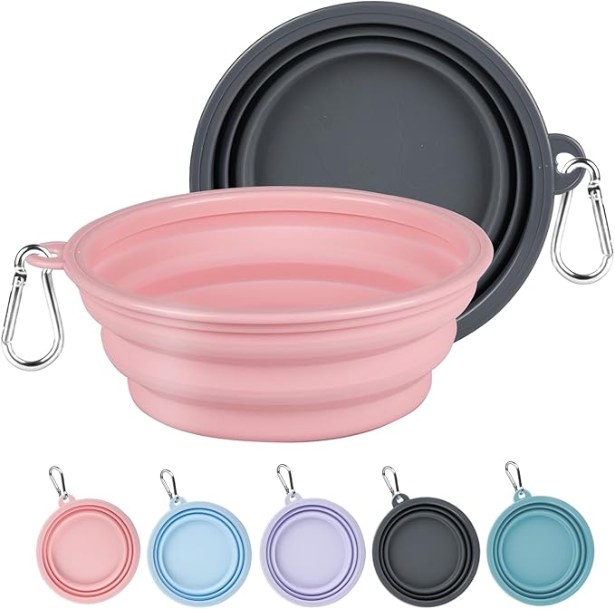 Kytely Collapsible Dog Bowls Medium, 2 Pack Travel Dog Bowls by Kytely