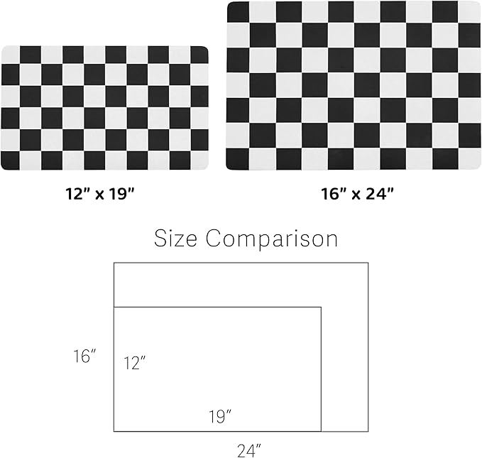 Checkered Dog Feeding Mat, Absorbent Mats - Image 7