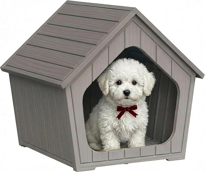 VIXZEN Outdoor Dog House, Resin Material, Dog House Outdoor by Vixzen