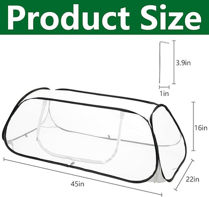 2 Pcs Pop Up Garden Rows Plant Cover, Insect Bird Barrier Plant Net Cage - Image 2