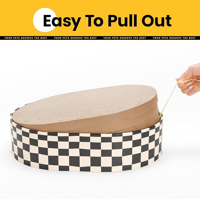 Conlun Cat Scratcher Box with 4 Cat Scratching Board Reversible Scratch Pad - Image 7