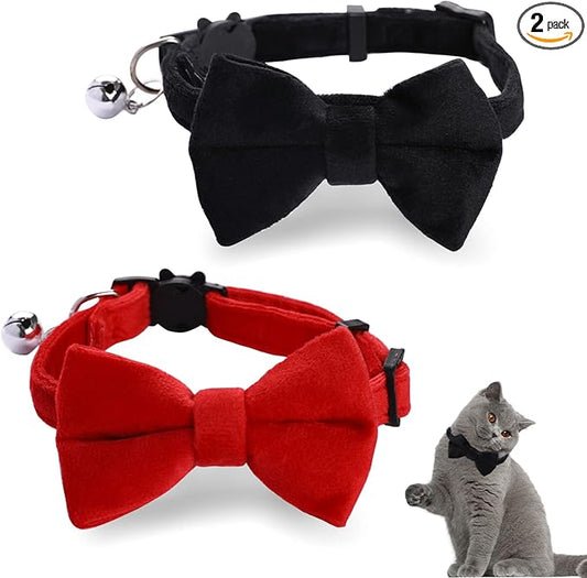 Sliverdew 2 Pcs Velvet Cat Collar by Sliverdew