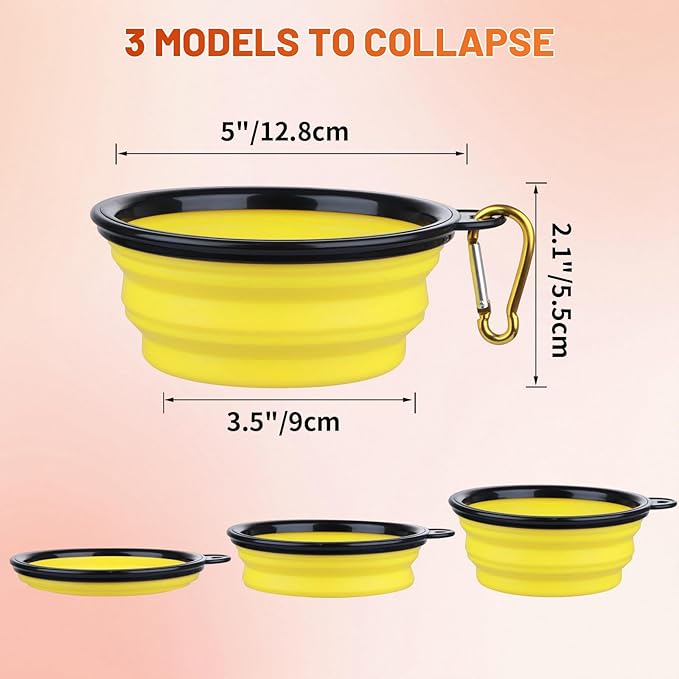 Dog Bowl Pet Collapsible Bowls, 2 Pack Collapsible Dog Water Bowls - Image 4