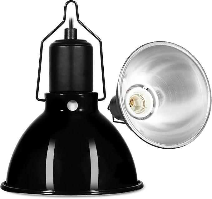 DXOPHIEX 5.5 inch Dome Reptile Light Fixture Reptile Heat Lamp UVB Light Fixture by DXOPHIEX