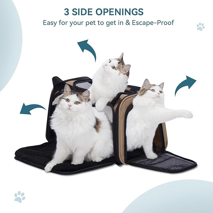 PETSFIT Pet Carrier for Cat, Small Dogs, Dog Carrier Airline Approved, TSA - Image 6