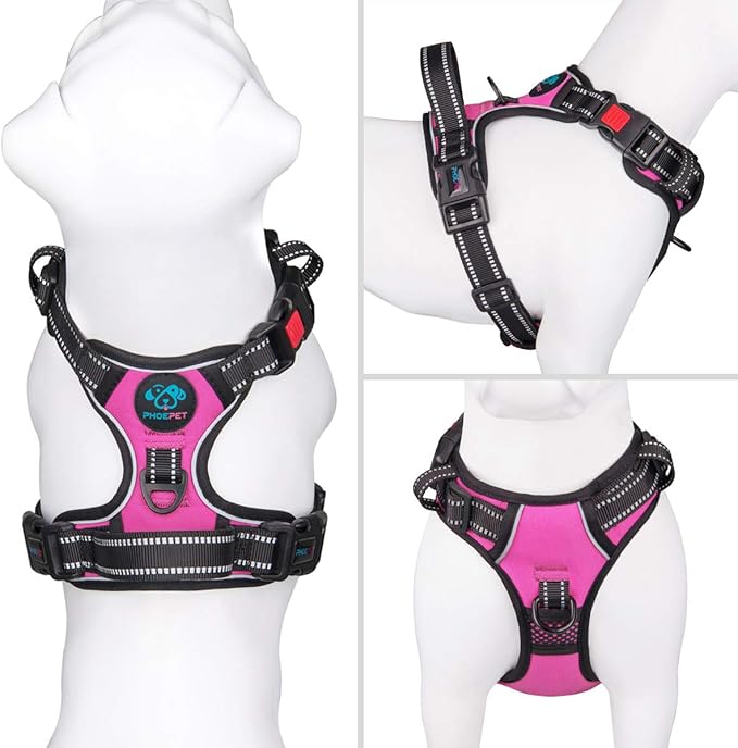 PHOEPET No Pull Dog Harnesses for Small Dogs Reflective Adjustable Front Clip - Image 2
