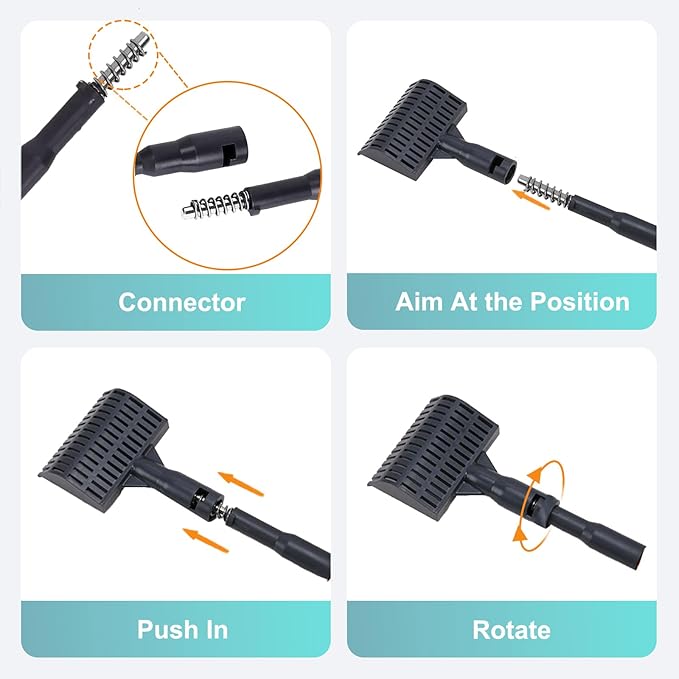Carefree Fish 6IN1+1 Aquarium Cleaning Tools Long Handle Adjustable Length - Image 6