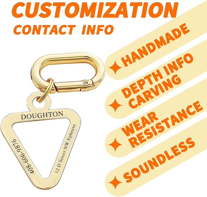Dogs ID Tags Personalized Double Sided Deep Engraved Cat & Dog Collar Charm - Image 3