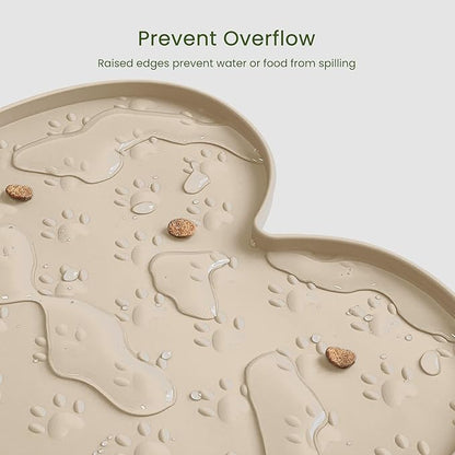 PWTAA Dog Food Mat Anti-Slip Silicone Dog Bowl Mat Thicker Pet Placemat - Image 5