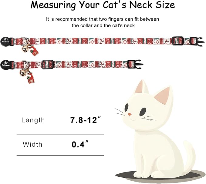 2 Pack Christmas Cat Collars - Image 4