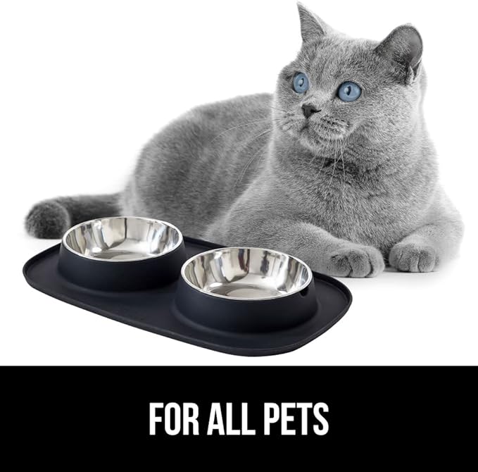 GORILLA GRIP Feeding Mat Bowl Set, 4 Cup 100% Waterproof BPA Free Silicone Base - Image 8