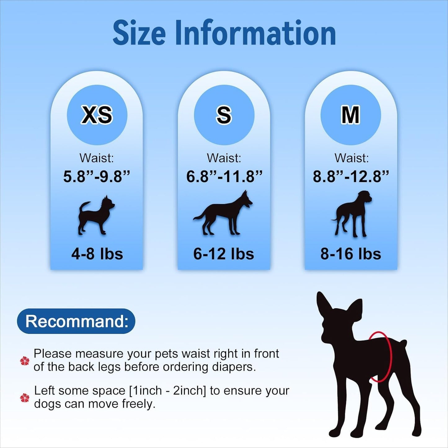 Pet Soft Dog Diapers Female, Doggie Diapers for Female Dogs, Disposable Super Absorbent Pet Diaper for Cats & Dogs in Heat Period, Urine Incontinence (Medium, 51 Count)