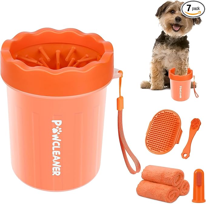 Professional 7 in 1 Dog Paw Cleaner by Comotech