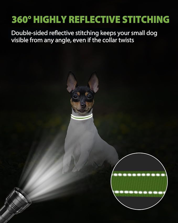Joytale Puppy Collar, Feather-Light Double-Sided Reflective Nylon Collar - Image 5