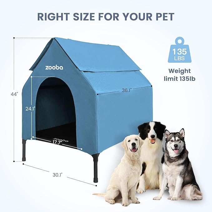 Zooba 36" Large Dog House for Large Dog Indoor or Outside, Weatherproof 600D - Image 4