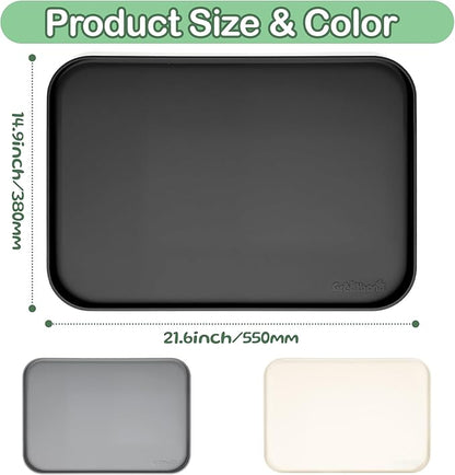 100% Waterproof Silicone Pet Feeding Mat, Warped Resistant Raised Edge BPA-Free - Image 3