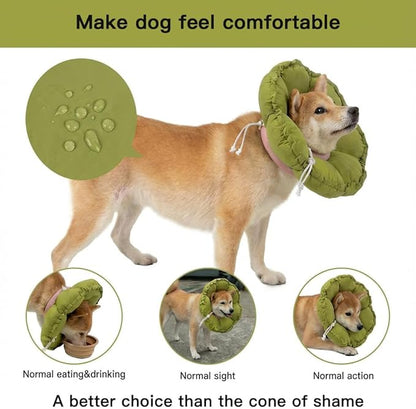 H HIDREAM Soft Dog Cones for Medium Dogs, Cute Adjustable Cone for Dogs to Stop - Image 3