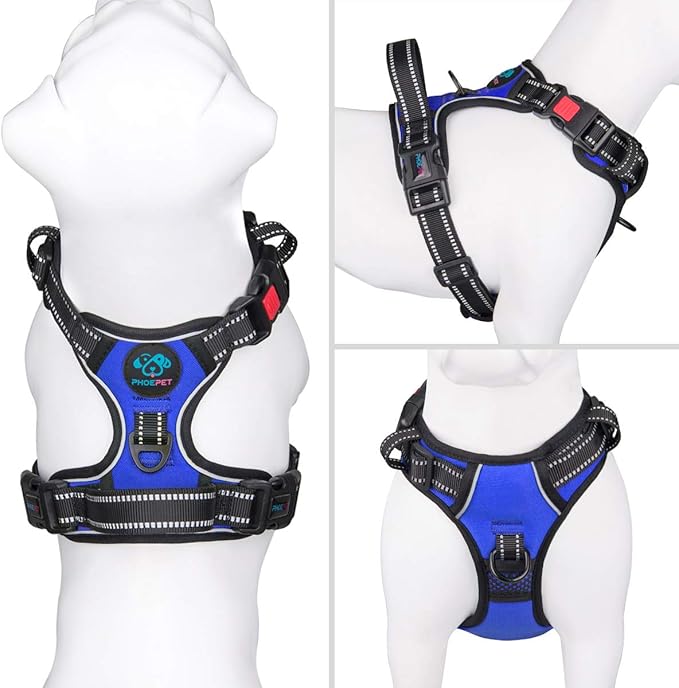 PHOEPET No Pull Dog Harness Medium Reflective Front Clip Vest - Image 2