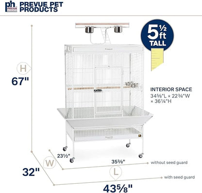 Prevue Pet Products Wrought Iron Select Bird Cage 3154C, Chalk White, 36-Inch - Image 6