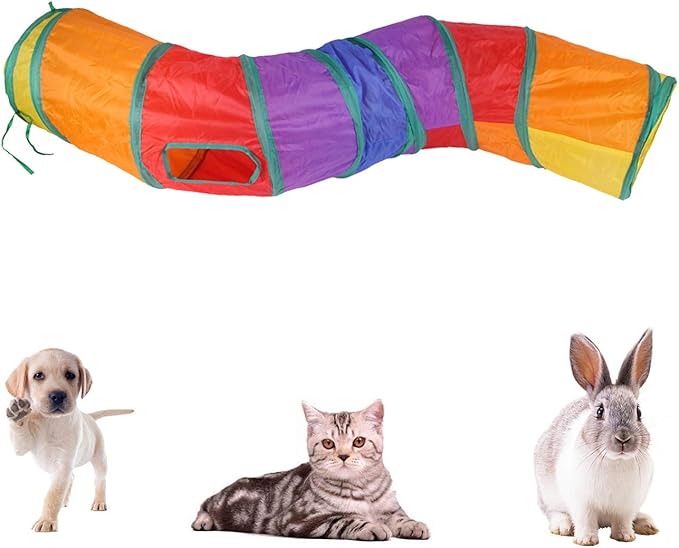 iCAGY Cat Tunnel for Indoor Cats Interactive, Rabbit Tunnel Toys, Pet Toys Play - Image 3