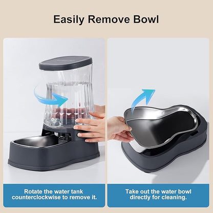 Gardner Pet Automatic Dog Water Dispenser Gravity Stainless Steel Water Waterer - Image 8
