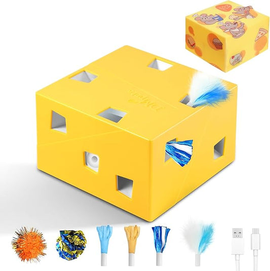Migipaws MigiBox Cat Toy with PopSkin, Interactive Kitten Toy by MigipawsCreateMoreEnjoymenttoPetsandFamily