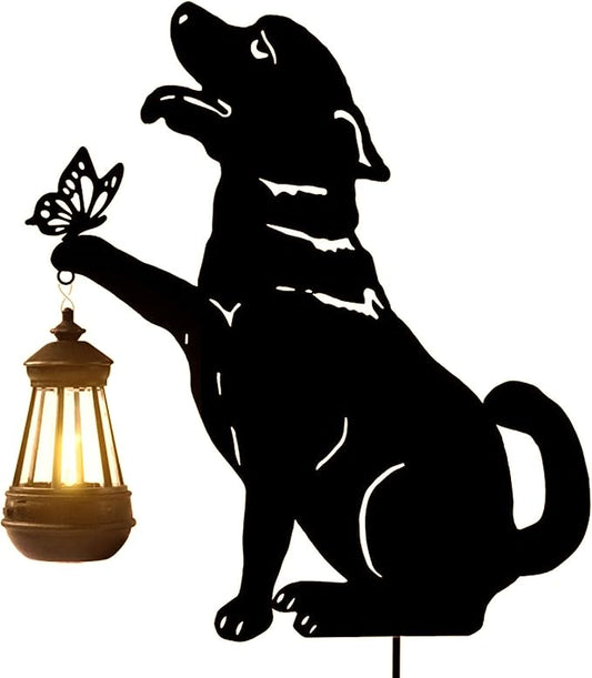Dog Metal Decorative Garden Stakes, Silhouette Stakes Animal, Yard Art by PARASKORS
