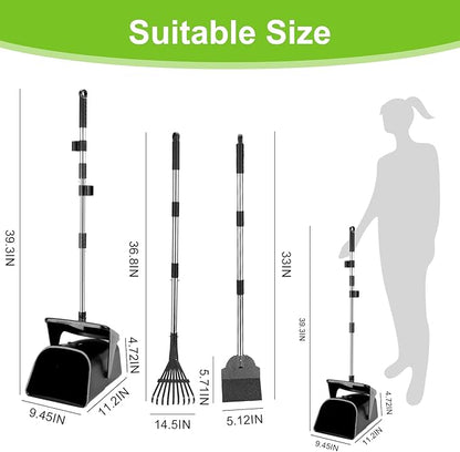 Pooper Scooper Large Swivel Bin & Rake & Spade - Image 2