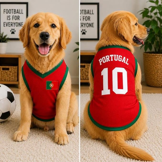V-DECORPARKS Personalized Pet Soccer Jersey Custom Name Number Dog Cat Football - Image 4