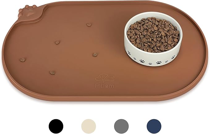 KPWACD Pet Placemat for Dog and Cat, Waterproof Silicone Dogs Feeding Bowl Mat by KPWACD