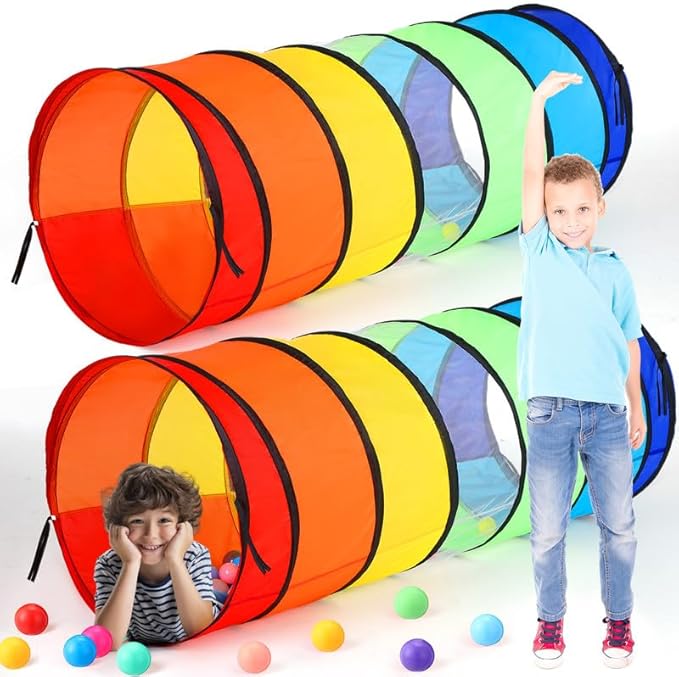 2 Pcs Giant 27.6 Inch Play Tunnel by PullCrease